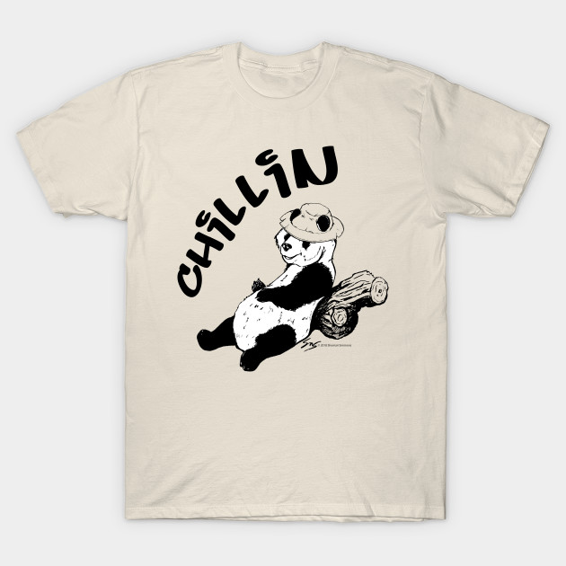 Chillin Panda B&W